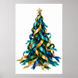Poster Árvore de Natal com Fitas