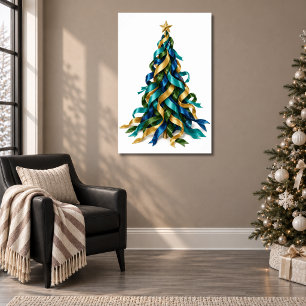 Poster Árvore de Natal com Fitas