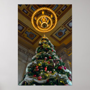 Poster Árvore de Natal da estação da união