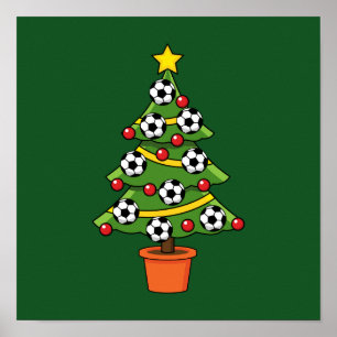 Poster Árvore de Natal de Futebol
