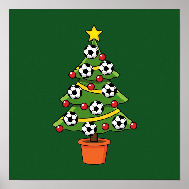 Poster Árvore de Natal de Futebol (Frente)