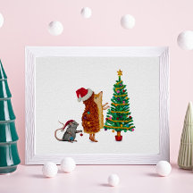 Árvore de Natal de Hedgehog e Rato
