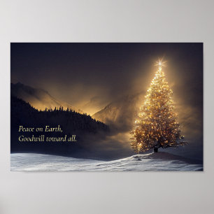 Poster Árvore de Natal de Montanha