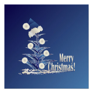 Póster Árvore de Natal de Papais noeis