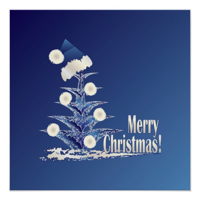 Póster Árvore de Natal de papais noeis (Frente)