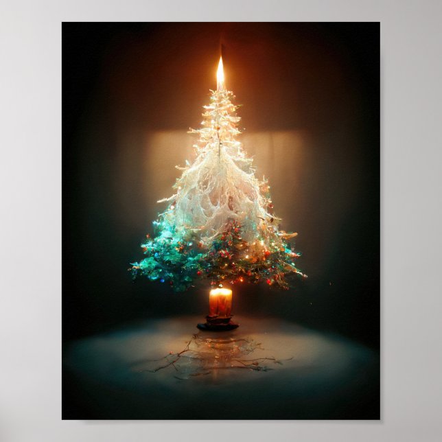 Poster Árvore de Natal de Velas (Frente)