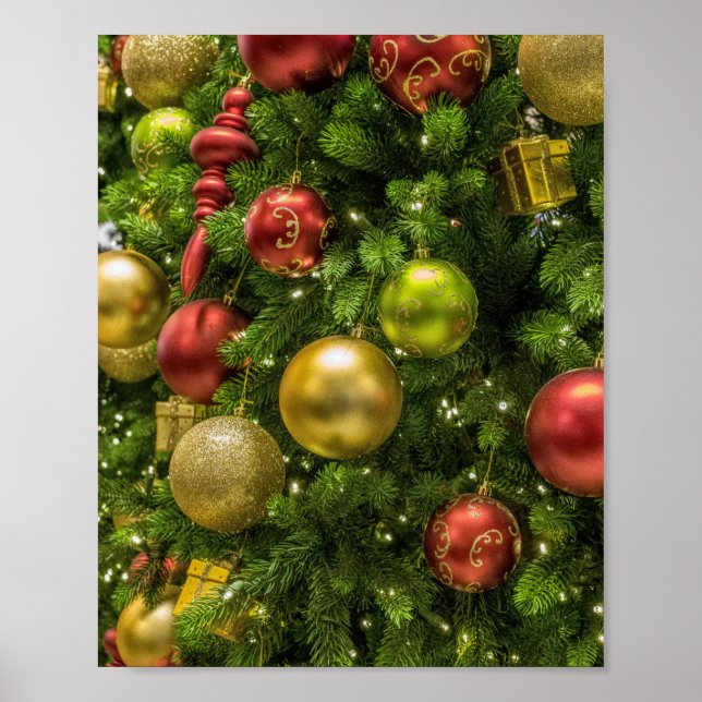 Poster Árvore de Natal decorada (Frente)