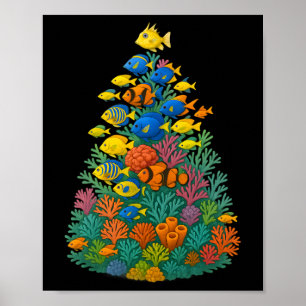 Poster Árvore de Natal do Aquário Saltwater