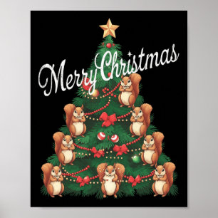 Poster Árvore de Natal do Esquilo Xmas