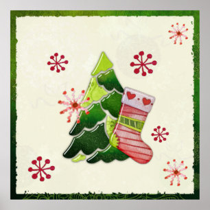 Poster Árvore de Natal e Whimsey