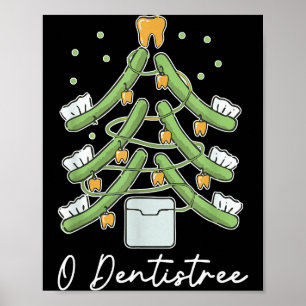 Poster Árvore de Natal Escova de Dentes do Dentistree Div
