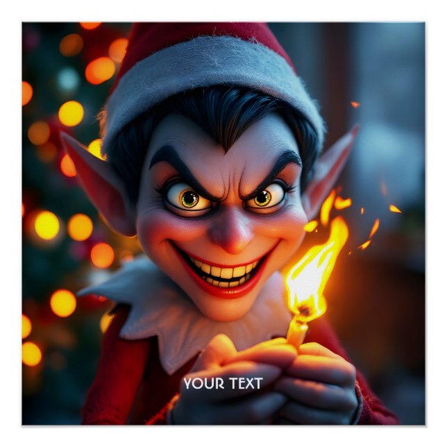 Póster Árvore de Natal Fantasy Cute Match (Frente)