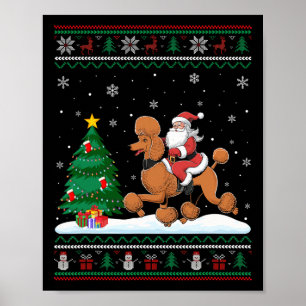 Poster Árvore de Natal Feia Luzes de Natal Papais noeis d