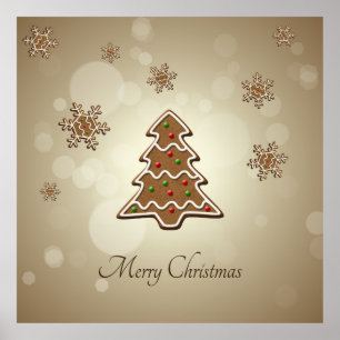 Poster Árvore de Natal Gingerbread