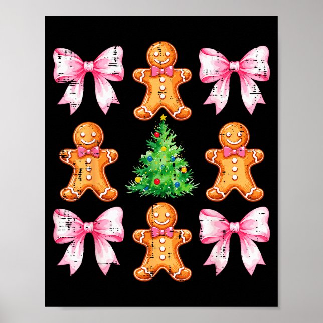 Poster Árvore de Natal Homem de Biscoito Arco de Natal Xm (Frente)