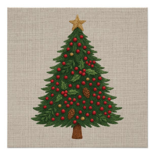 Póster árvore de natal russa brilhante da feliz festiva