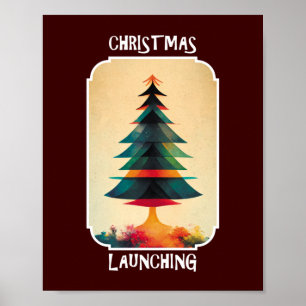Poster Árvore de Natal sendo removida Xmas Design artís
