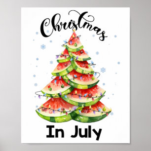 Poster Árvore de Natal Waterlemon Natal em Julho Verão