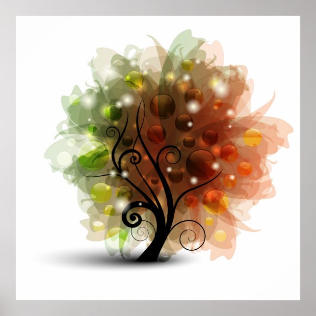 Póster Árvore de outono (Frente)