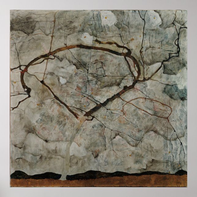Póster Árvore de Outono em Movimento por Egon Schiele (Frente)