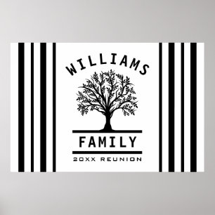 Poster Árvore de Reunião da Família de Viagens de Verão
