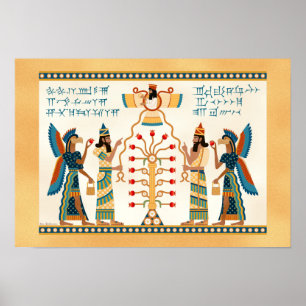 Póster Árvore de vida Assyrian