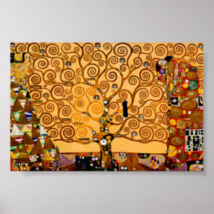 Póster Árvore de vida por belas artes de Gustavo Klimt
