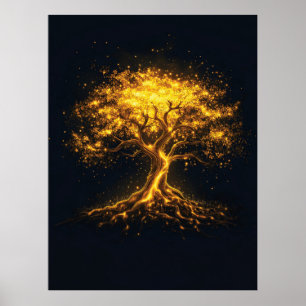 Poster Árvore de Vida Radiante – Mística e Encantadora