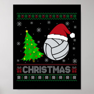 Poster Árvore de Voleibol Iluminação Feia de Natal Suor
