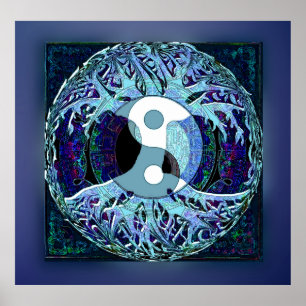 Póster Árvore de Yin Yang de vida