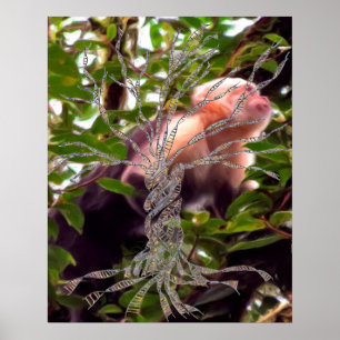 Poster ÁRVORE do ADN ou árvore do FUNDO do MACACO do