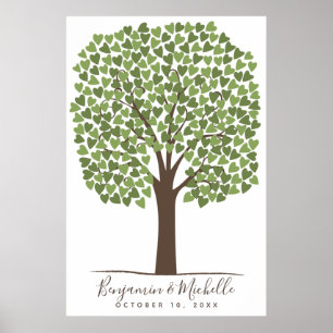 Poster Árvore do Coração - Alternativa ao Livro de Visita
