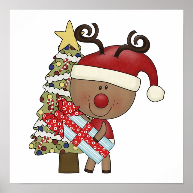 Póster Árvore do feriado da rena de Rudy (Frente)