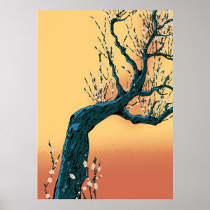 Poster Árvore do Flor Chinês