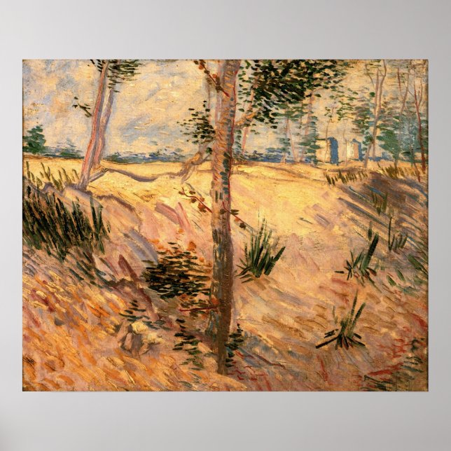 Póster Árvore em um Campo em um Dia Ensolarado por Vincen (Frente)