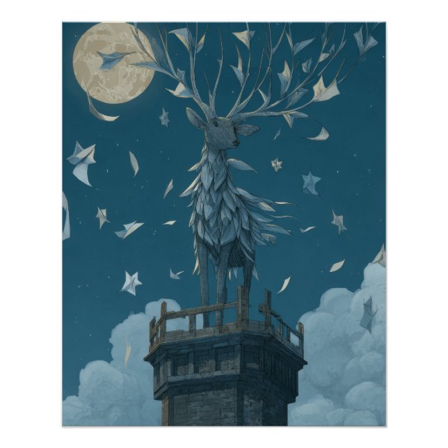 Póster Árvore Enluarada de Luz e Voo (Frente)