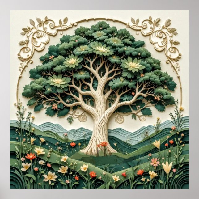 Poster Árvore Estilizada nº 1 (Frente)