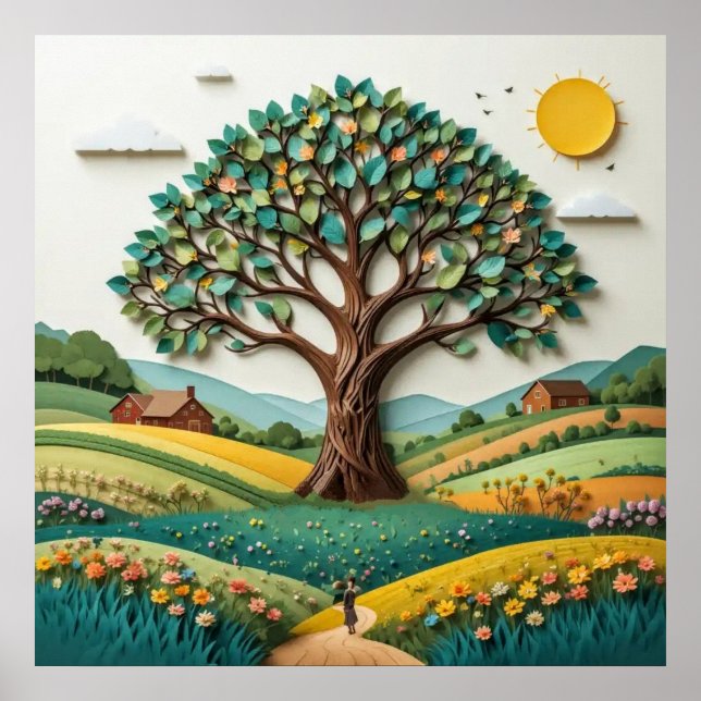 Poster Árvore Estilizada nº 2 (Frente)