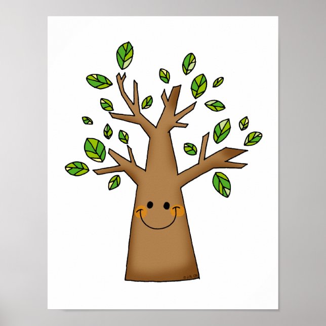 Poster árvore fofa (Frente)