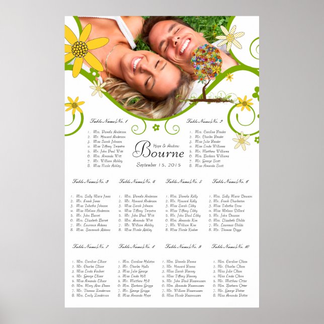 Póster Árvore foliar de papelada florestal entalada (Frente)