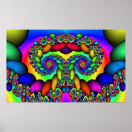 Póster Árvore Fractal da Vida