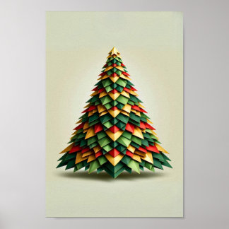 Poster Árvore geométrica de natal