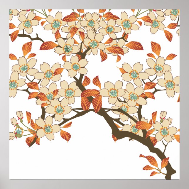 Poster Árvore japonesa (Frente)