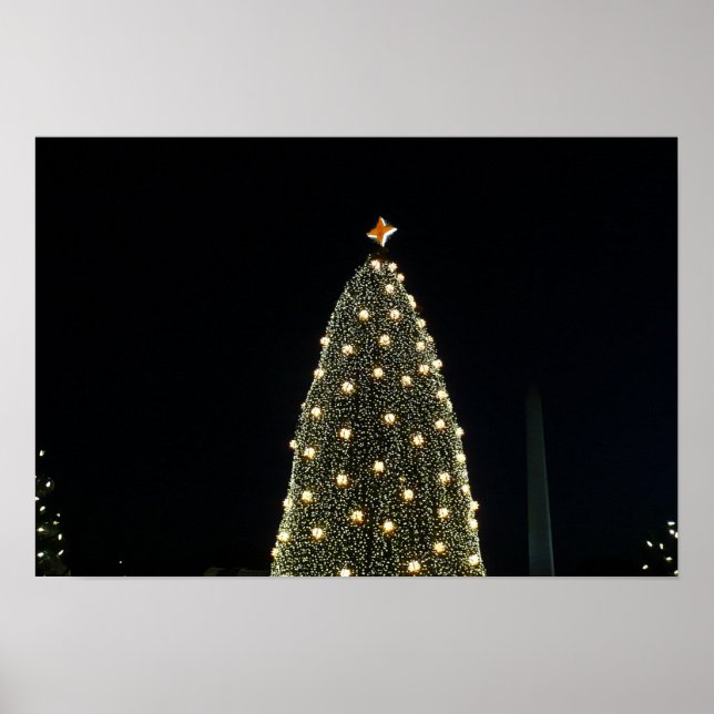 Poster Árvore Nacional de Natal e Monumento a Washington  (Frente)