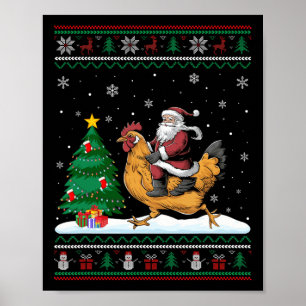 Poster Árvore Natal Feia Luz Papais noeis Xmas Pintinho A
