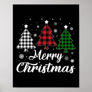 Poster Árvore natalícia Xmas Buffalo Xadrez Vermelho Bran