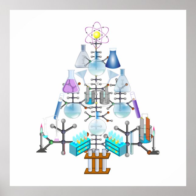Poster Árvore Química Oh Árvore de Natal (Frente)