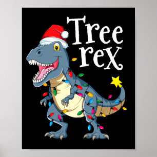 Poster Árvore rex dinossauro natal