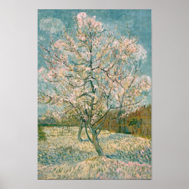 Póster Árvore rosa Van Gogh em Flor (F404)