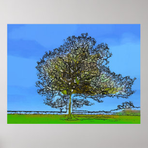 Poster ÁRVORE solitário